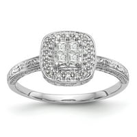 14k bijeli zlatni prsten za prsten za angažman dijamantski krug