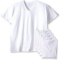 Voće tkalačkih mens visokih bijelih majica s V-izrezom