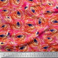Soimoi narandžasta viskoza šifonske tkanine akvarel cvjetno otisnuto zanatsko tkanina od dvorišta široko