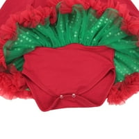 Podesite novorođenčad Dječji djevojke Božićne odjeće kratki rukav rumper tutu haljina + traka za glavu