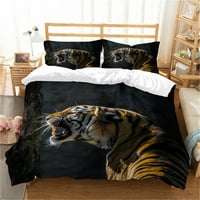 Prekrivač polovine poliestera modna 3D tigar tigar otisnuta vruća prodaja posteljina set sa jastukom, blizancima