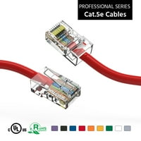 50ft CAT5E UTP Ethernet mrežnog ne-pokretnog kabla crvena, pakovanje