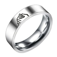ZTTD moda Jednostavan titanijski čelični prsten ženski prstenski crtani crtić slatki nakit prsten
