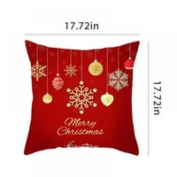 Keimprove Crveni božićni jastuk Xmas serija jastuk jastuk jastuk Snowflakes Bell Xmas Tree Merry Božićni