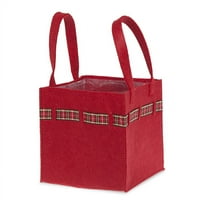 Crvena kvadratna torba za fentu s karijom odmora - SM 6in