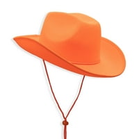 Obični kaubojski šešir, ljetni šešir, zapadna bakerorette zabava, kaudni šešir, -orange