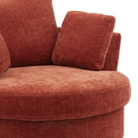 42.2 W Swivel Accent barel stolica, diploma okretna okrugla jednokrevetna kauč sa jastucima Moderna