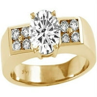Tommaso dizajn originalni okrugli bijeli topaz prsten u kT bijelom zlatnu veličinu za odrasle