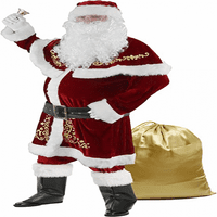 Kostim Santa Claus za muškarce Božićni set Deluxe Velvet odrasli Santa odijelo