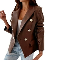 Homenesgenics Womens Coats i jakne za čišćenje Žene Business Attere Solid Color Cardigan Gornja jakna