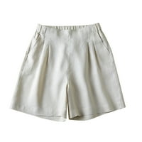 Chueow ženske šarene hlače u boji znojne kratke hlače casual labave kratke hlače visoke struke