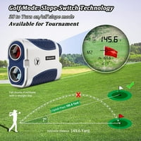 Golf RangeFinder 1500Yards, Laserski domet Tražitelj sa nagibom na isključenoj padini, tehnologija zaključavanja