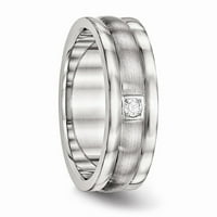 Bijeli prsten od nehrđajućeg čelika Vjenčanje kubični cirkonijski cz