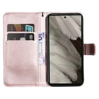 Nalacover novčanik za Google Pixel 7A, nosač za karticu Magnetska kopča Premium luksuzna PU kožna prekrivačica