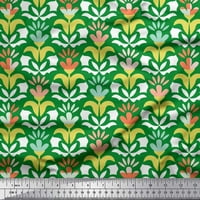 Soimoi Green Rayon tkanina cvjeta cvjetna dekorska tkanina Široko dvorište