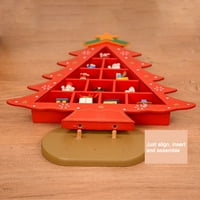 Božićni ukrasi Drvena božićna drva inovacija scene tlocrt T dekor trodimenzionalni crveni Xmas tablica
