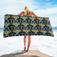 Ekstra velik ručnik za plažu Smicrofiber ručnik za plažu Super Lagan šareni ručnik za kupanje Sandotrotlačka