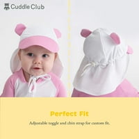 Cuddle Club Infet Sun Hat Upf 50+ UV zaštita Hat Baby Ljetni osnovi, ljubičasti pingvin veliki