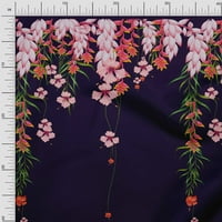 Soimoi Japan Crepe Satin Tkaninski listovi i cvjetni panel Ispis tkanina od dvorišta široko