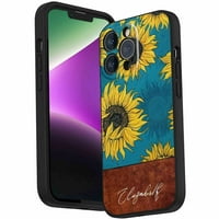 Sunflower-2-Custom-69-telefon za iPhone Pro MA za žene Muškarci Pokloni, Mekani silikonski stil Otporan