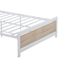 SessLife Metal Potpuno platforma, industrijski stil platforma krevet sa uzglavljem i nožnim pločama,