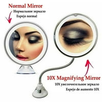 Makeup ogledalo sa LED svjetlom i diplomom usisnog čaša zakretanje Fleksibilnog prekrivenog zrcala i