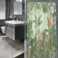 Cvjetni 3D ispisani cvjetni tuš za tuširanje vodootporno kupatilo za zavjese za prozorsko dekor kupatilo