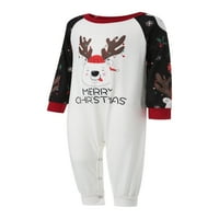 Eyicmarn odgovara obiteljskim božićnim pidžamom, dugih rukava okrugli vrat Raglan tops + hlače set