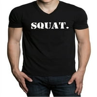 Muška vojska Squat V crna V-izrez majica 2x-velika crna