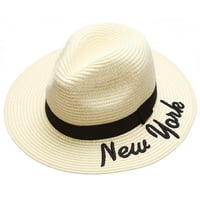 Ljetna panama slama izvezena New York Quote Wided With Brim Sun Beach Hat
