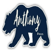Anthony Kansas suvenir 3x frižider magnetni medvjed dizajn