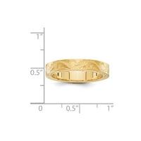 Čvrsta 14k žuto zlato jedinstveno vjenčano vezan za vjenčani prsten veličine 5
