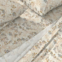 pamučni listovi, kalifornijski kralj set - cvjetna priroda tan modna modna neutralna ispisa posteljina