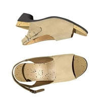 Jsaierl Chunky pete sandale za žene Ležerne prilike ljeto Peep toe Sandale Udobno izdubljene sandale