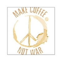 Cafepress - Napravite kafu, a ne rat - Square naljepnica 3 3