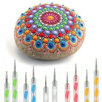 Mandala Toing Alati Rock Paint Kits Dot Art olovka Boja šablona crtav stylus četka umjetnina zaliha