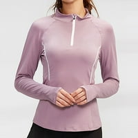 GDFUN Fashion ženska joga sportska odjeća za fitness trčanje Slim Top dugih rukava majice za bluze s