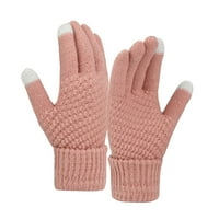 Miyuaadkai rukavice mittens Women zimske vune tople rukavice pune boje pletene rukavice za hladno zaštićene