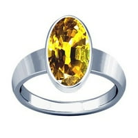 Divya Shakti 10.25-10. Carat Yellow Sapphire obični dizajn prstena