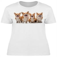 Četiri pembroke Welsh Corgi Psi majica Žene -Image by shutterstock Women majica, ženska XX-velika