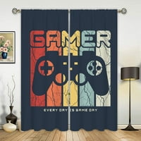 Goory Gamer Sobe Curtains za spavaće sobe Boime Tinejdžeri Video GamePad Termalni prozori - Zavjese