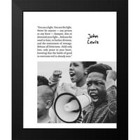 Artsyquotes Crni moderni uokvireni muzej umjetnički print pod nazivom - John Lewis Citat: Ti si svjetlo