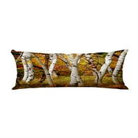 Bijela jeseni breze sa jesenskim listovima jastuk za tijelo pokriva jastuk za zaštitu jastuci