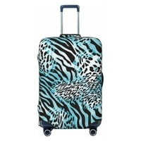 Poliesterski elastični poklopac prtljage, Zebra Leopard Print Animal uzorak Ispurnut putni kofer zaštitnik