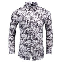 Muška modna bluza Top Tropic Style Print Hawaii Ljeto Okrenite košulju za ovratnike Muška modna proljeća