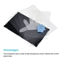 Uxcell akrilni prikaz Case Plastika BO Cube Skladištenje Bo Bistra Mala sastavljanje prašine, izoporno