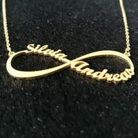 Sterling Silver Infinity Name ogrlica Personalizirana 18K pozlaćena ogrlica s priborom po mjeri po mjeri