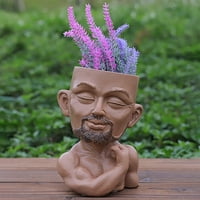 Qianha Mall Face Planter Posude za glavu Man Man Face Sadilice Pot glava za glavu sa cvijećem Pot glava