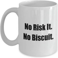 Klasična šolja za kafu: Nema rizika. Nema keksa. - Odličan poklon za vaše prijatelje i kolege