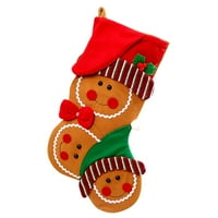 Božićna čarapa Sock Santa Claus Candy poklon torba Xmas Tree Viseći dekor 3pc